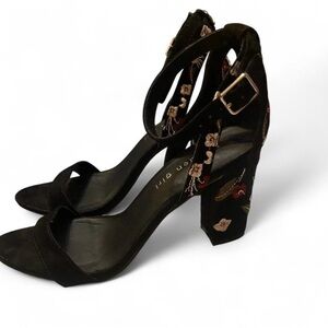 Madden Girl Black Floral Heels